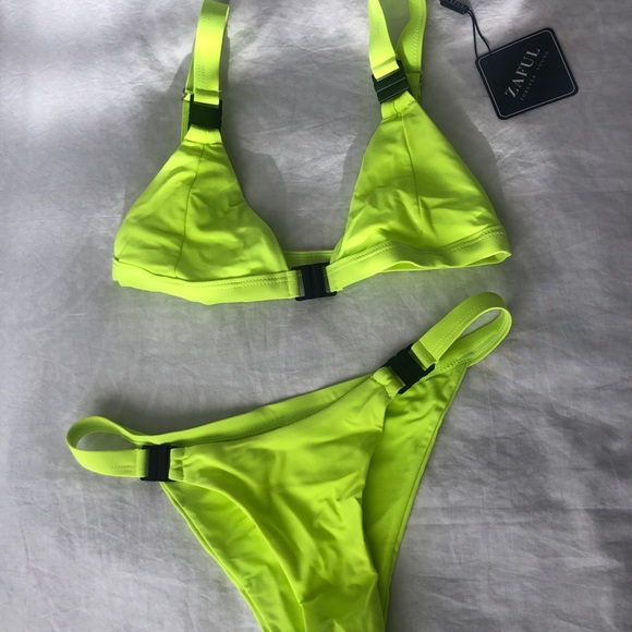 NEW Neon Buckle Bathing Suit - Picture 5 of 9
